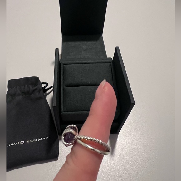 David Yurman Amethyst Cable Wrap Ring - Picture 5 of 7